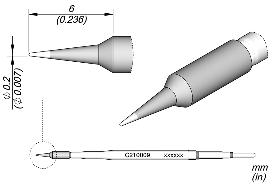 C210009 - Conical Cartridge Ø 0.2